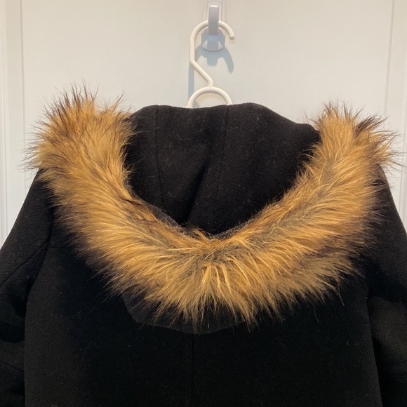 J. Crew Chateau Parka in Italian Stadium Wool Coat, Black, size 00 - Picture 5 of 10